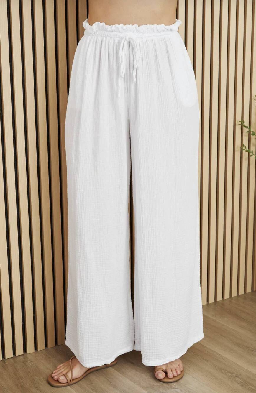 NEW MILIO MILANO summer breeze pants in white